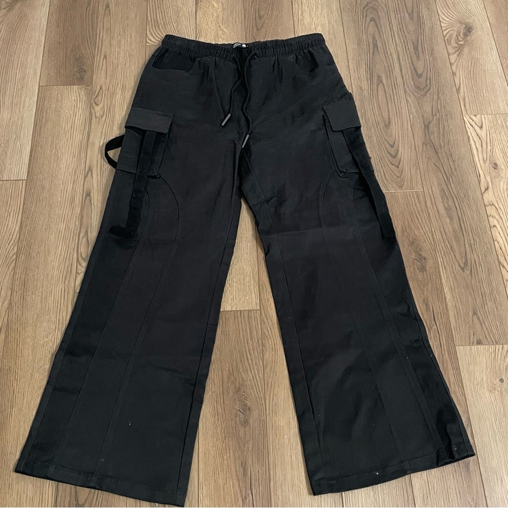 American Stitch Black Baggy String Pants NEW‎